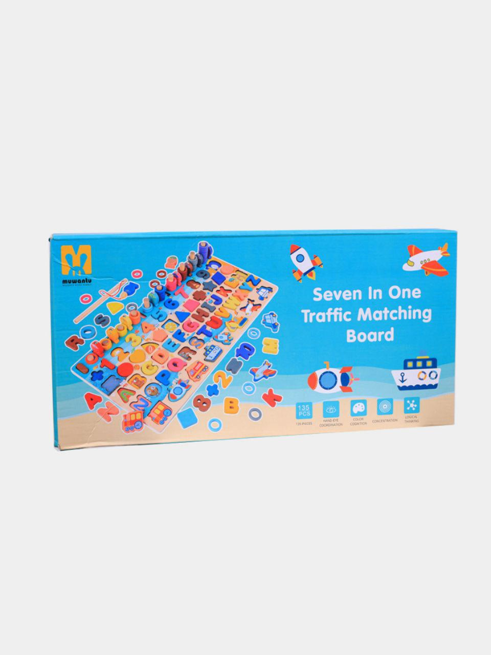 بورد منتسوري 7×1 خشب تعليمي