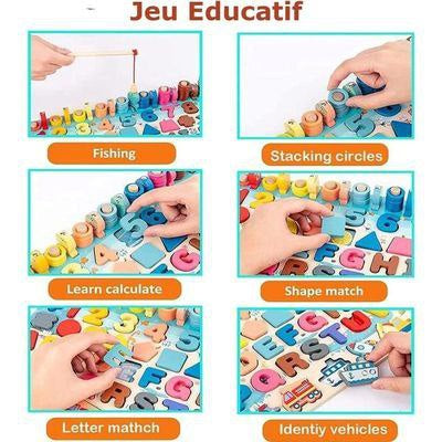 بورد منتسوري 7×1 خشب تعليمي